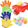 1 set Set Guanto Palla Appiccicosa (Palla Morbida Inclusa) - Lanciare Catcher Gioco di Coordinazione Occhio-Mano Cane Inseguitore Giocattolo Interattivo Accessori