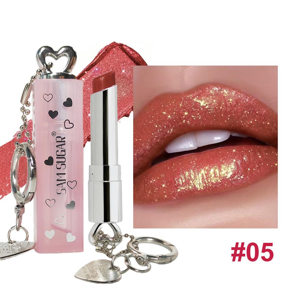 

Зволожуюча перламутрова помада Love Chain, Дрібний шиммер, Стійка, Легко наноситься, Не залишає слідів на чашці, Помада, що покращує колір обличчя та підкреслює індивідуальність