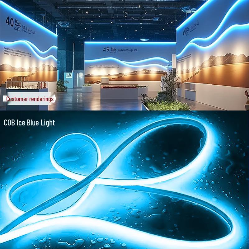 220V Waterproof COB LED Light Strip: Super Bright, Self-Adhesive, Flexible, Ideal for Outdoor Use, Living Room Ceilings & Atmospheric Lighting