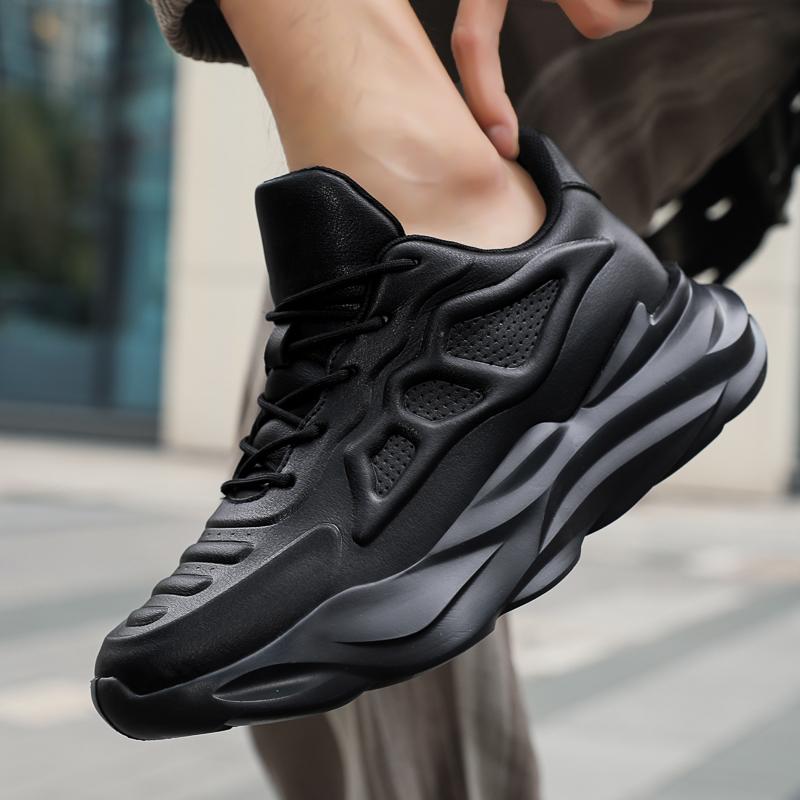 FashionSneakers For Men lace up Trend Casual genuine Leather Shoes outdoor fashion Tenis Luxury Trainer Race Mens Walking Shoes