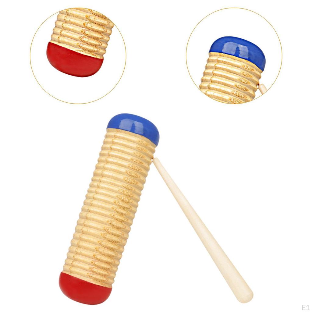 Percussion Guiro Wooden Guillo Musical Training Tool Compact Hand Instrument Sound Toy
