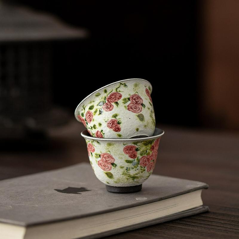 Japoński Retro Ceramiczny Czarka Pojedyncza Filiżanka Filiżanka do Parzenia Herbaty Pijąca Herbatę Osobista Domowa Biurowa Ceramiczna Filiżanka do Herbaty Kung Fu Zastawa do Herbaty