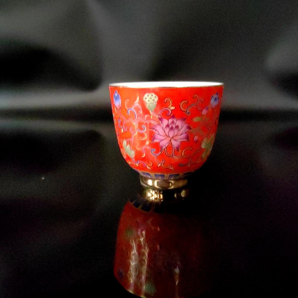 Vintage chinesisches Porzellan Teegeschirr, Schöne ungewöhnliche Ästhetik Tasse, Puer Oolong, Kung Fu, Tieguanyin Blume, Grüner Tee