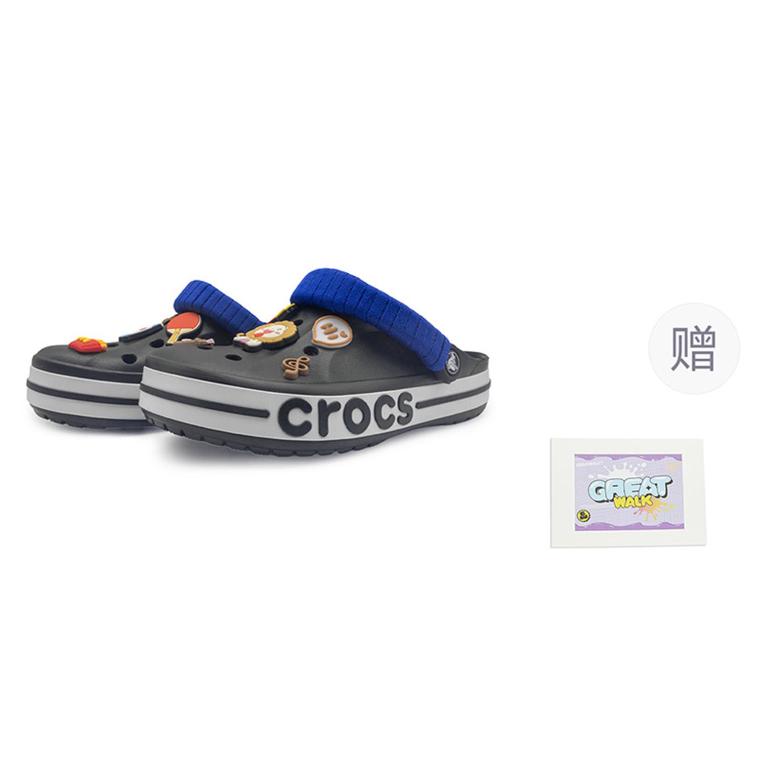 

Crocs Bayaband Plastic GREAT WALK Xiongtu French Fries Partner Vibe Style Comfortable Casual Hole Shoes Unisex Black 41-42