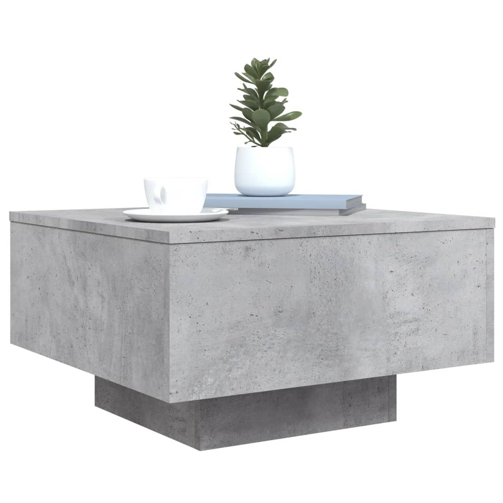 Coffee Table Concrete Gray 55 x 55 x 31 cm Engineered Wood