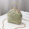 Lace Gold Bag Female Retro Chinese Style with Cheongsam Bag Handbag Small Fresh Shell Bag