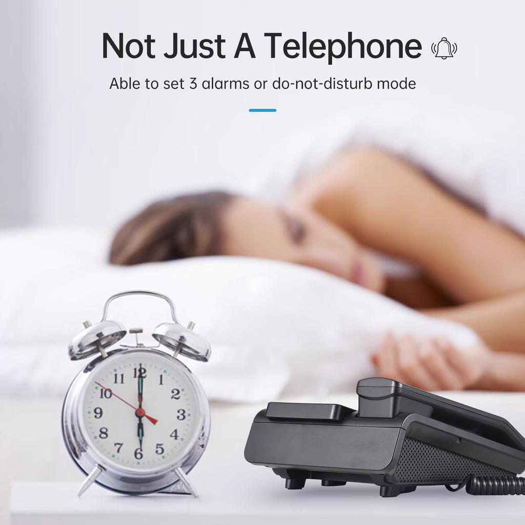 M71W Corded Phone Desk Landline Phone Telephone DTMFCelsius Dual System 99 Incoming Calls 18 Outgoing Memory Telephone Landline Phones