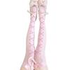 1 Pair Japanese Bow Y2K Lolita Thigh-High Socks Women Leg-Slimming Non-Slip Anime Expo/Lolita Tea Party/JK Meetup