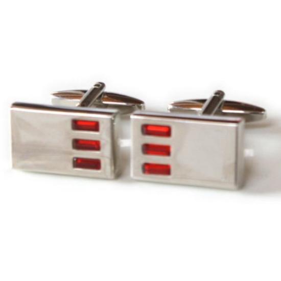 

Kamakura Cufflinks Workshop Three Red Crystal Cufflinks ec068 (Запонки)
