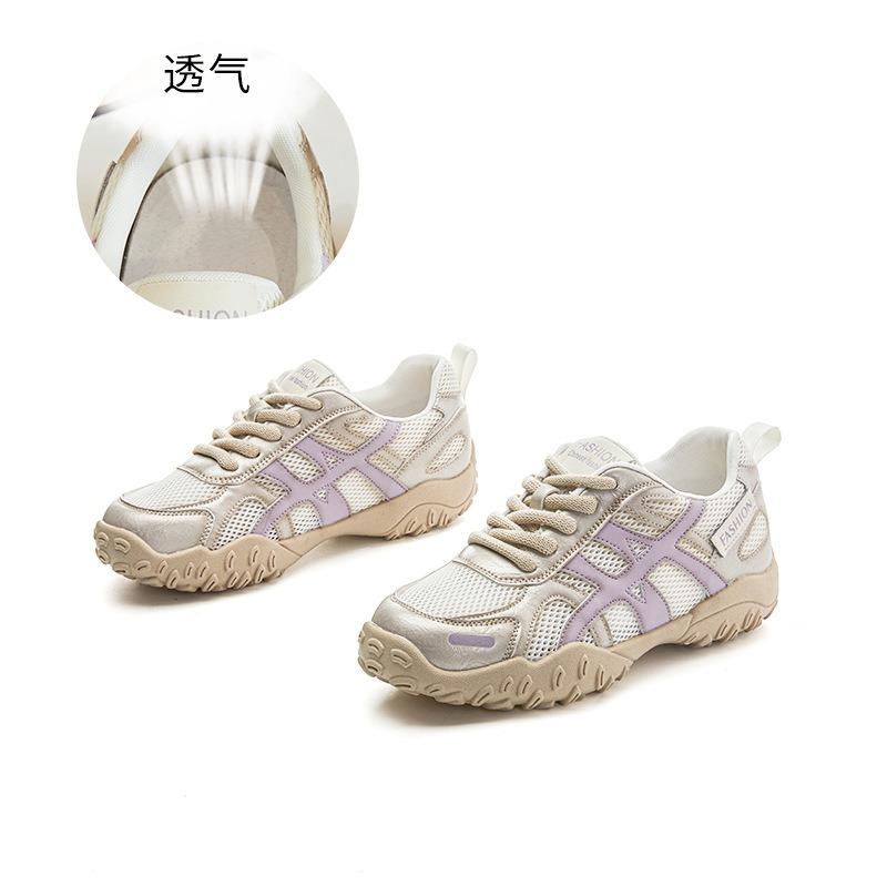 

Leather dad shoes women s summer new platform retro women s casual mesh sneakers 41