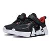 Li Ning Kids Fly V2 Comfortable Fashion Non-Slip Shock Absorption Low-Top Running Shoes Kids sneaker Black Red YKNT124-5