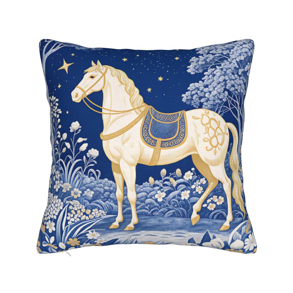 Classical  Luxury Horse Pattern Pillow Case  Graphic Pillow Cover Vintage Pillowcases For Living Room Sofa