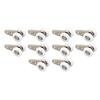 10PCS 23mm Nylon Pulley Stainless Steel Bracket Hanging Wheel Roller for Sliding Door Window White