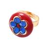 Vintage Geomertric Round Heart Drip Oil Rings For Women Men Temperament Personality Adjustable Rings Banquet Jewelry Accessories