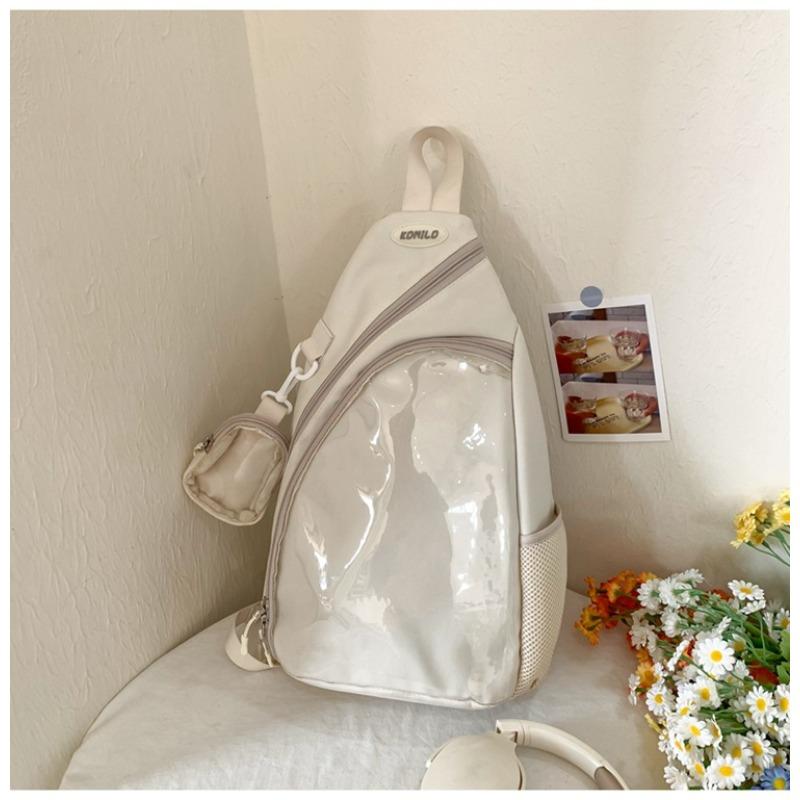 

Mori cute girl messenger bag transparent layer breast bag class leisure commuting pain bag girls shoulder satchel