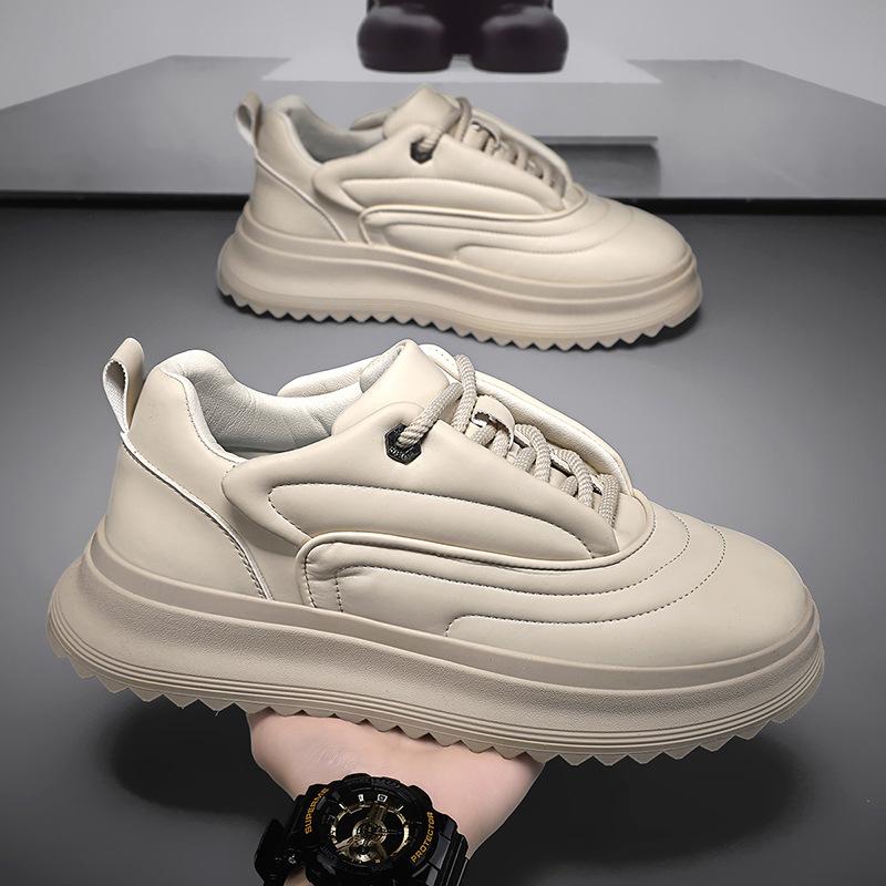 New Mens Designer Casual Shoes Autumn Winter Original Youth Student White Leather Flats Shoes Fashion Sneakers for Men Masculino