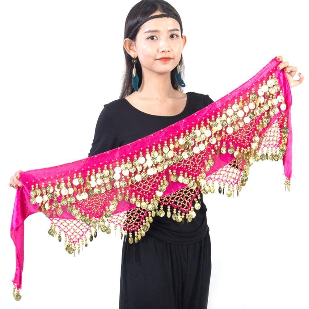 For Thailand/India/Arab Tassels Sequins Belly Dance Belt Waist Chain Hip Scarf Dancer Skirt