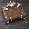Light Colors Bridal Headwear Plastic Earrings Hairpin Set Wedding Dress Hair Accessories  Hanfu