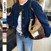 Lässiger Stil Knopf Wollhemd Damenpullover Damen 2025 Herbst Winter