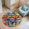 Yorkshire Terrier pattern round rug,Carpet Rug for Living Room Bedroom Sofa Playroom Decor,Non-slip Floor Mat,Holiday Gifts and Birthday Gifts