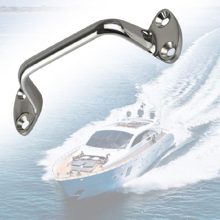 Heavy Duty 6" Steel Boats Handrail Anti Rusts Marine Hardware Comfortable Hold Handrail for Secure Marine Navigation