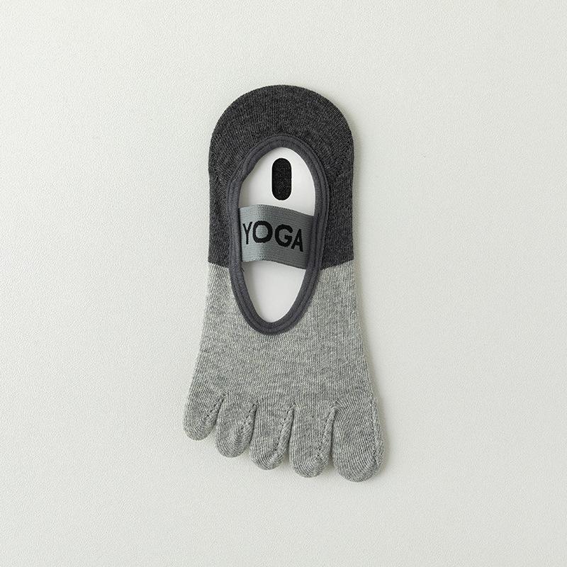 Yoga Socks, Women's Anti-slip Thin Five-finger Boat Socks, Pilates Indoor Sports Fitness Dance Floor Socks