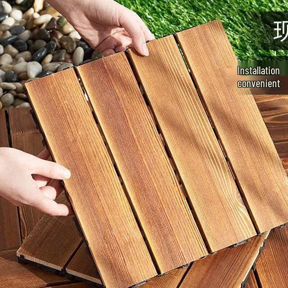 Tablas de Suelo de Madera Antisépticas para Exteriores para Jardín, Balcón y Patio