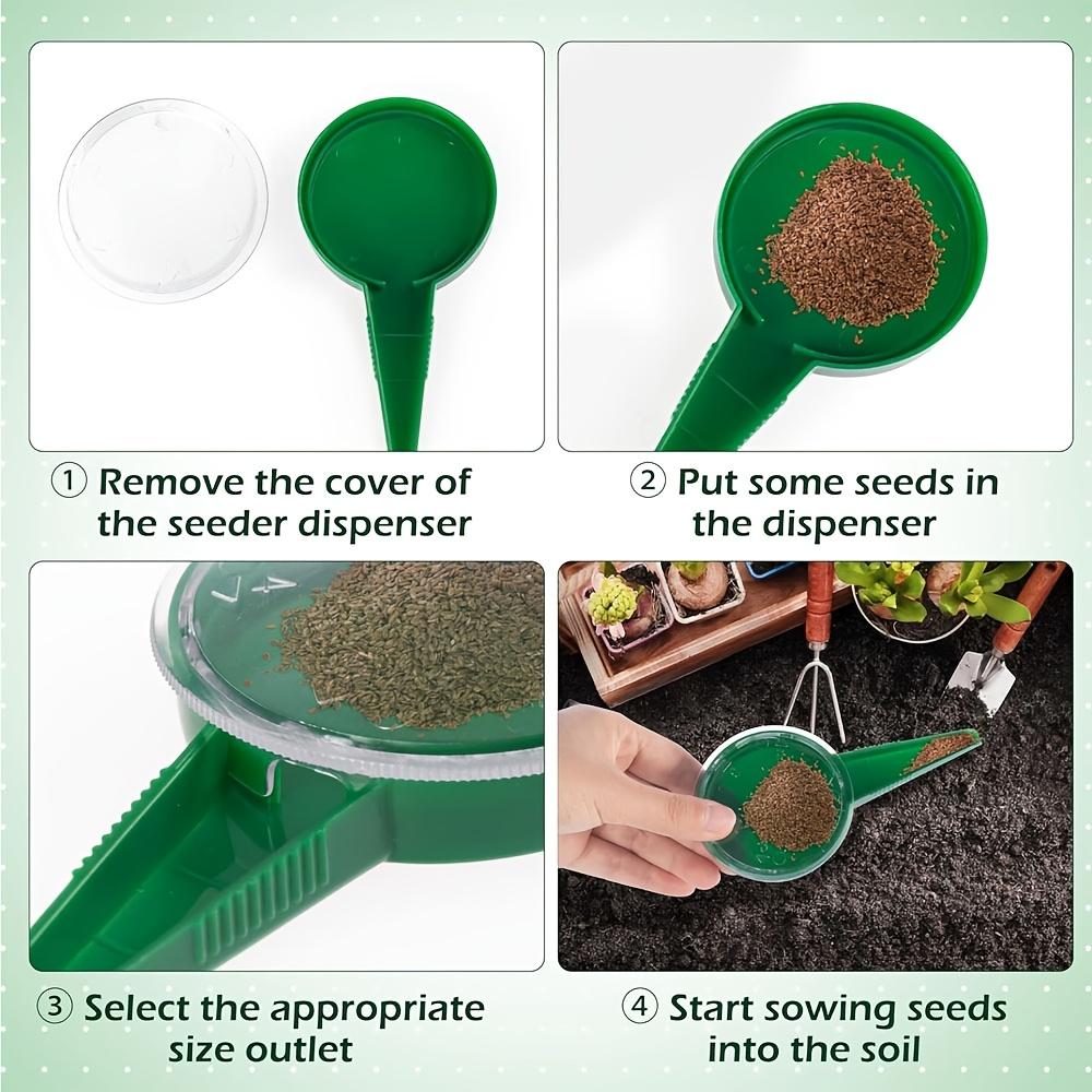 Handheld Seed Planter Tool Suitable for Small Seeds. Portable Mini Garden Manual Planter with Adjustable Sowing Distributor
