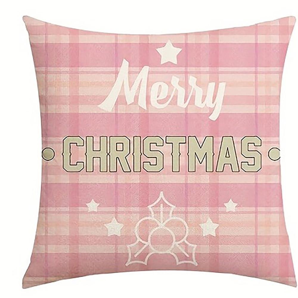 Festive Pink Christmas Pillowcases: Santa, Snowman, Merry Christmas & Christmas Eve Designs home room decoration