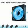 12V Computer Chassis Fan PWM Control CPU Cooler Fan 3D Texture PC Case Fan  Motherboard Sync