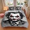 3pcs Joker Clown Bedding Set, Soft Polyester Duvet Cover and Pillowcases Machine Washable Seasons All Suitable, Design for Bedroom344