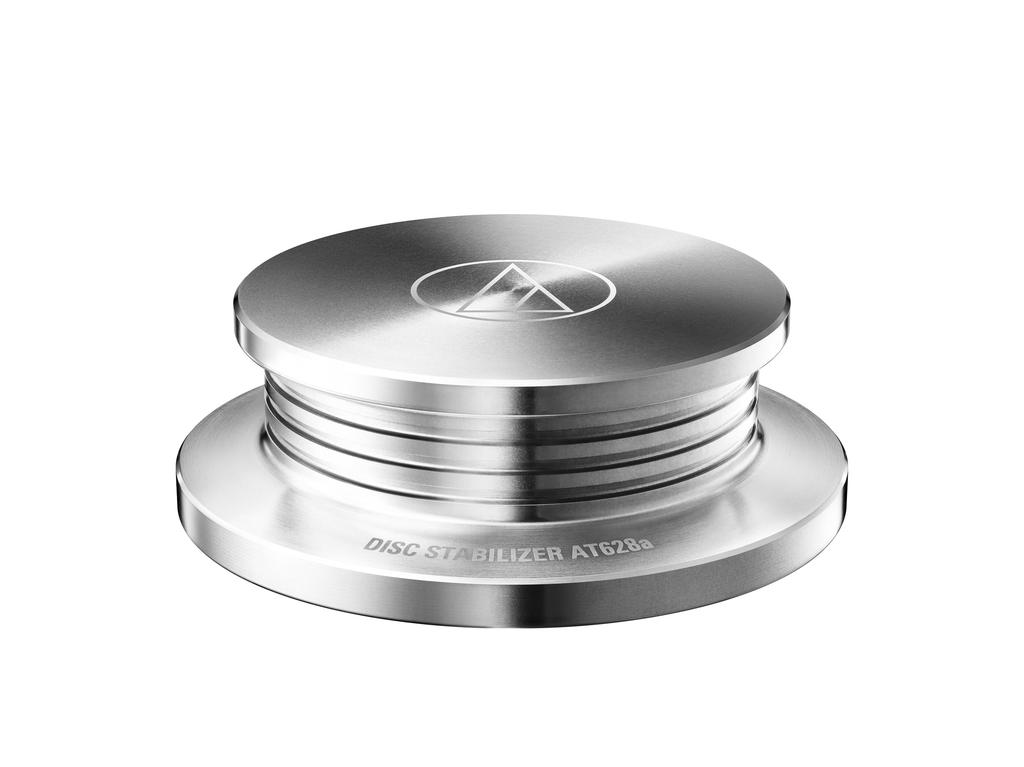 AT628a Disc Stabilizer for Record Stainless Suppresses Unwanted Made in Japan Audio-Technica Players, Steel, Vibrations, Silver,