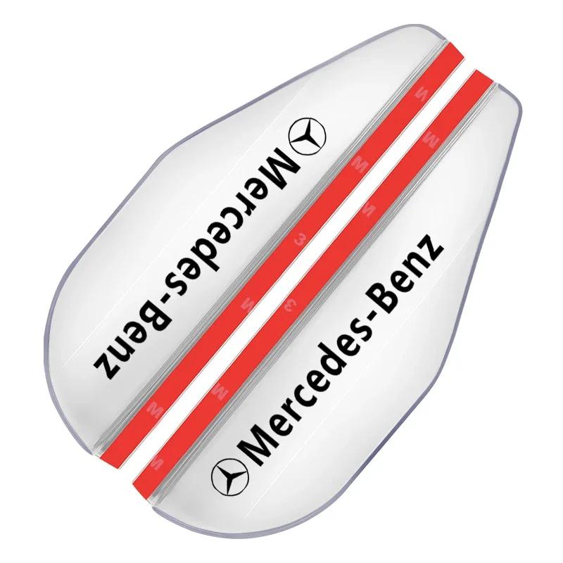 AAUR1 2Pcs Car Rear View Side Mirror Rain Board Eyebrow Guard Sun Visor Stickers For Mercedes Benz W203 W204 W211 W210 W124 AMG W202