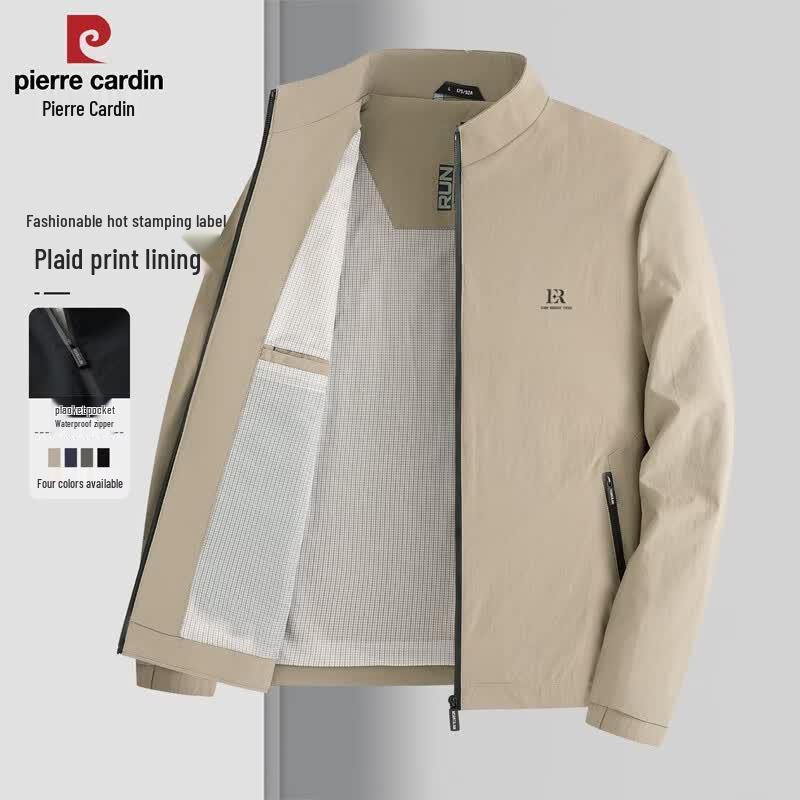 Pierre Cardin Men's Stand-Collar Business Casual Jacket