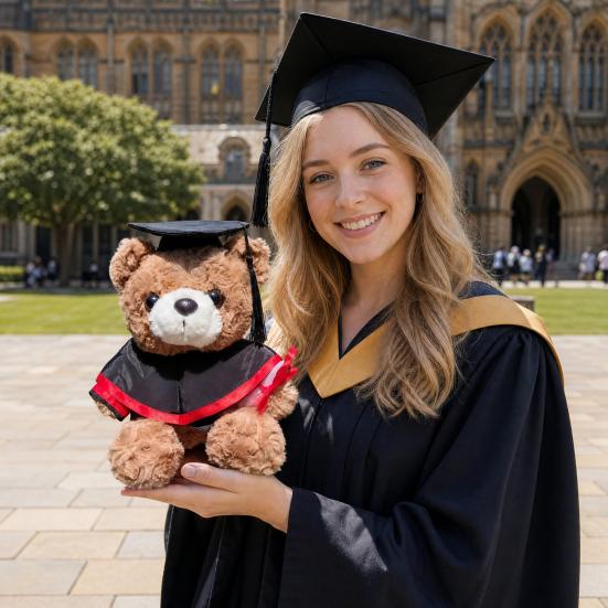 Personalized Graduation Bear Doll 2026 for Her, Soft Plush Teddy with Embroidered Gown, Class of 2026 Graduation Gifts for College High School