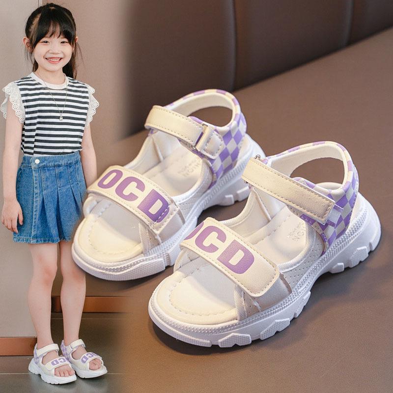 2025 Summer Girls' Sports Open-Toe Soft Sole Sandals for Students and Beach