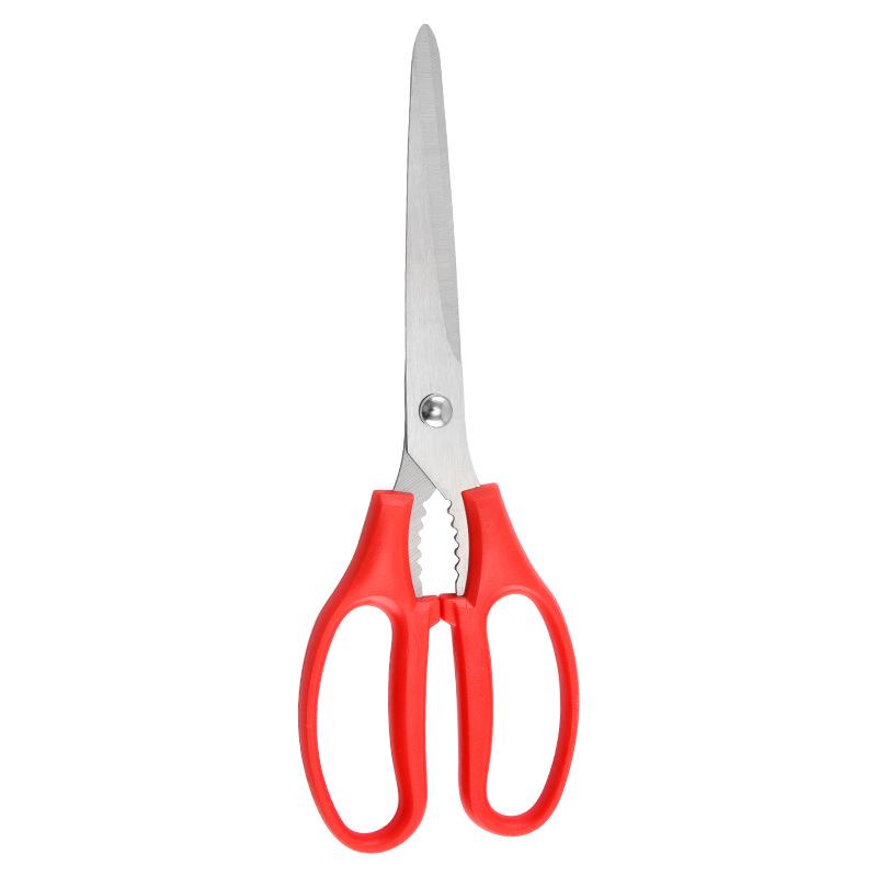 Stainless Steel Korean BBQ Bent Head Kitchen Shears - Multi-functional Household Meat Scissors