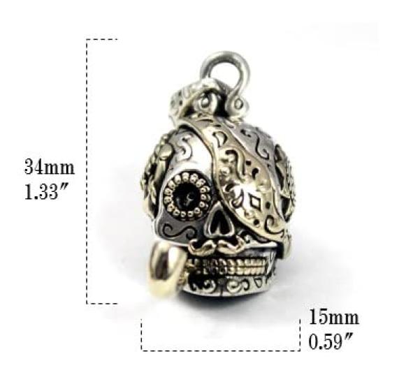 Good Vibrations Mexican Skull Pendant with One Eye