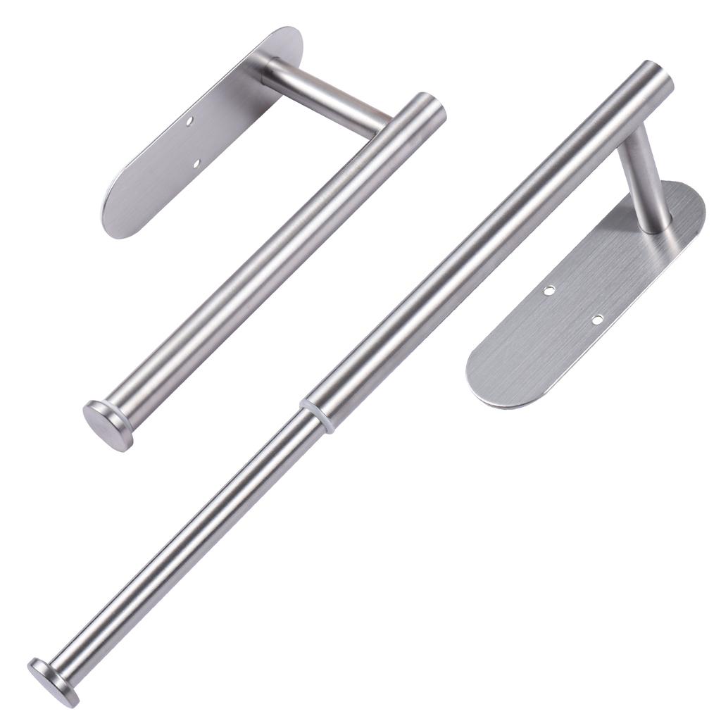 Aoresac 2 шт. держатель для туалетной бумаги нержавеющий самоклеящийся или телескопический держатель для бумажных полотенец