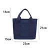 Top Handle Canvas Tote Bag Organizer,Women Shoulder Bag,Handbag for Hiking Picnic Beach , Dark Blue
