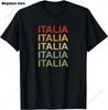 Italia TShirt Italy Flag Coat of Arms Tee Shirt Repubblica Italiana Italian Heritage Vintage T Shirt Guys Streetwear Crew Neck