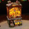 DIY TH45 Christmas Music Box Kit - Hand-Assembled Wooden Hut Ornament, Creative Holiday Gift with Musical Mechanism