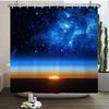 Full Moon Starry Sky Shower Curtain Midnight View Dreamy Mystic Bathroom Curtains Waterproof Fabric Home Decor Curtain With Hook