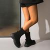 Fashion Women's Fashion Thick Heel Cotton Boots Winter New Round Head Suede Sleeve Thick Sole Anti-slip Wear-resistant Short Boots