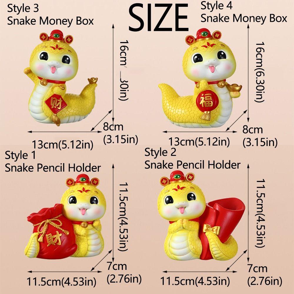 Decorative Cartoon Snake Pen Holder Creative Snake Money Box  Office Accessories