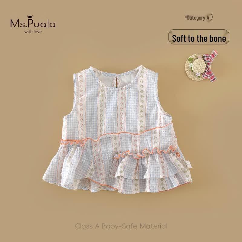 MS. Puala Baby Girl Floral Sleeveless Top 90 cm