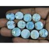 14MM Natural Larimar Pectolite Round Cabochon Loose Gemstone 12Pcs Lot A-411