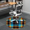 1pc Tartan Pattern Chair Carpet for Office, Non Slip, Soft and Durable Office Rug