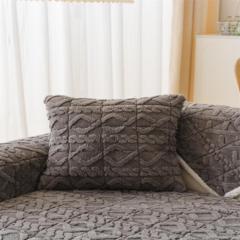 Simple Winter Sofa Cushion Plush Cushion Cushion Cover Towel Sofa Cover Anti-slip Thickening