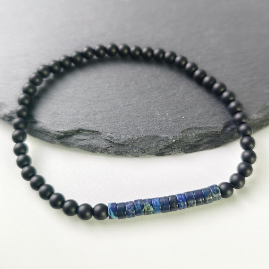 Minimalist 4mm Bead Bracelet Unisex Emperor Onyx Small Stone Braclet Meditation Yoga Strand Braslet Couple Brazalete Pulsera